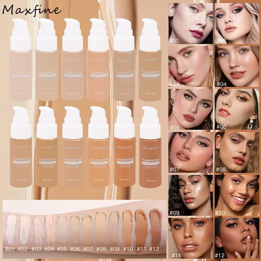 12-color liquid foundation, unparalleled wrinkle relieving and full coverage of high-definition liquid foundation, has a nourish