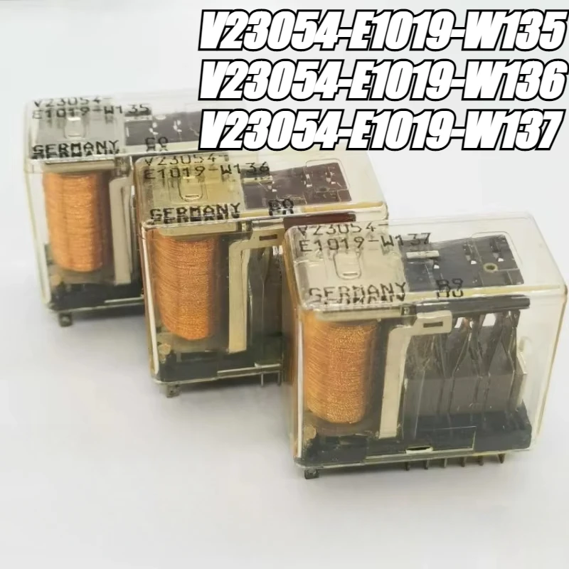 

（Second-hand）1pcs/lot 100% original genuine relay: V23054-E1019-W135 V23054-E1019-W136 V23054-E1019-W137 14pins safety relay