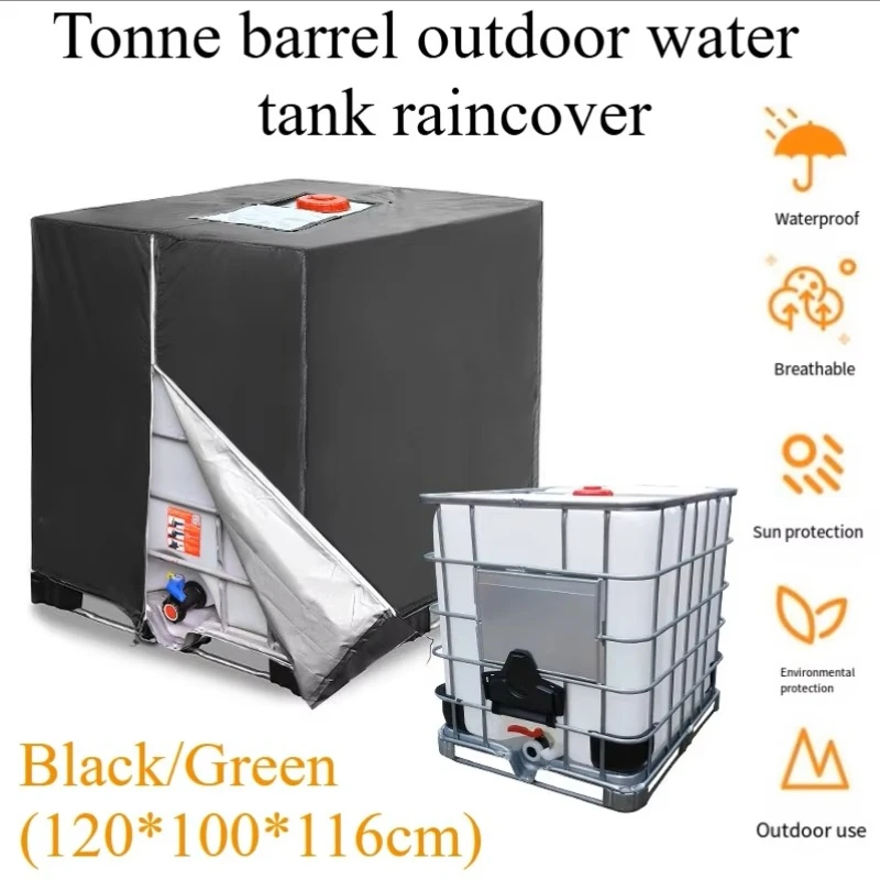 

Ton Drum Rain Cover Sunshade Cover IBC Ton Drum Accessories Drum Dust Cover 210D Oxford Cloth Silver-coated Swimming Pool