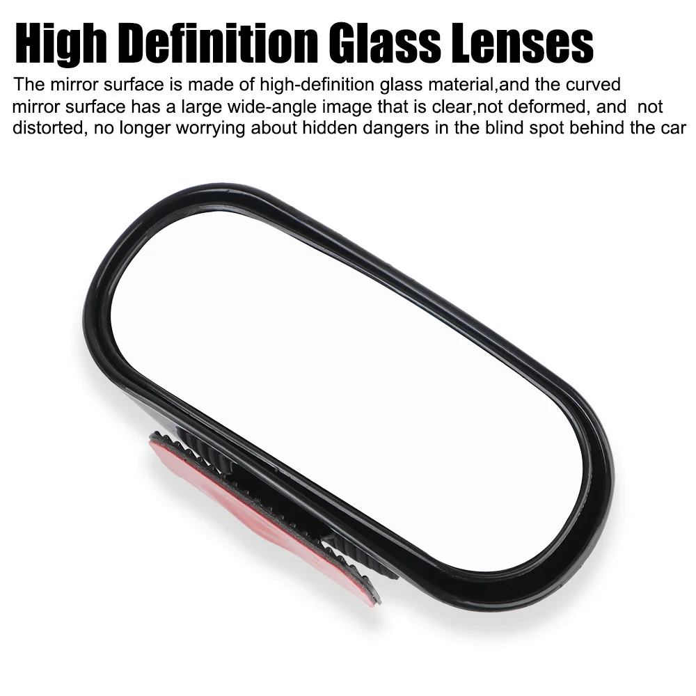 Reverse Blind Spot Universal Car Mirror 360° Adjustable HD Glass Auxiliary Rear View Mirror Wide Angle Side Rear Mirrors