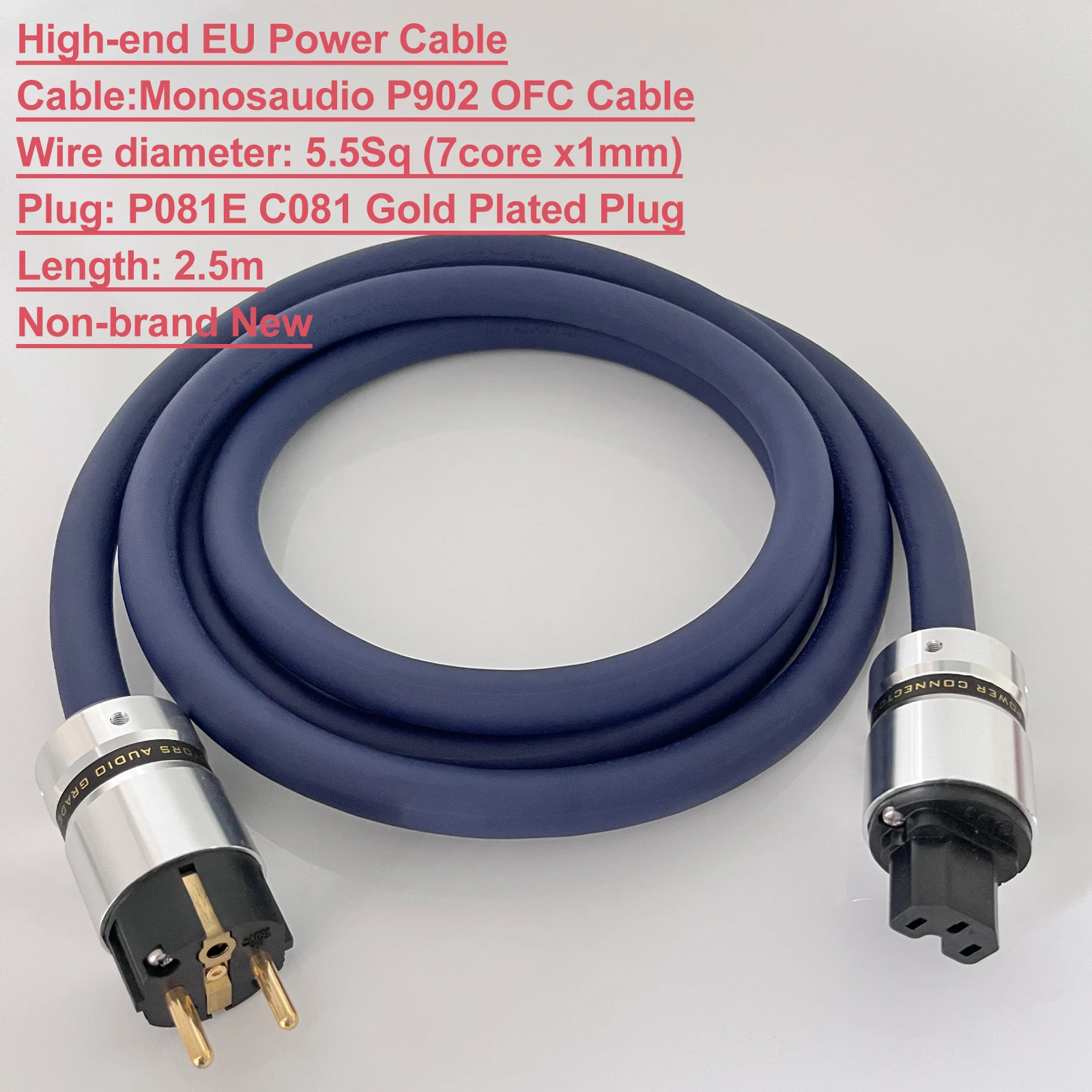 HiFi Audio Preffair AC-Stromkabel mit US/EU/UK-Version Steckern C15 Buchsen für Leistungsverstärker-Lautsprecher – Detail 14