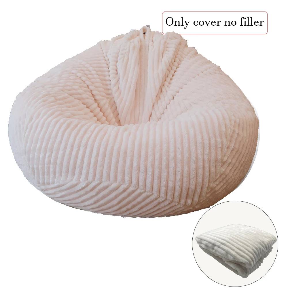Bean Bag Cover Without Filler Just Cover Bean Bags Chair No Filling Stuffed Animal Storage Washable Soft Plush Sofa Cover view 3