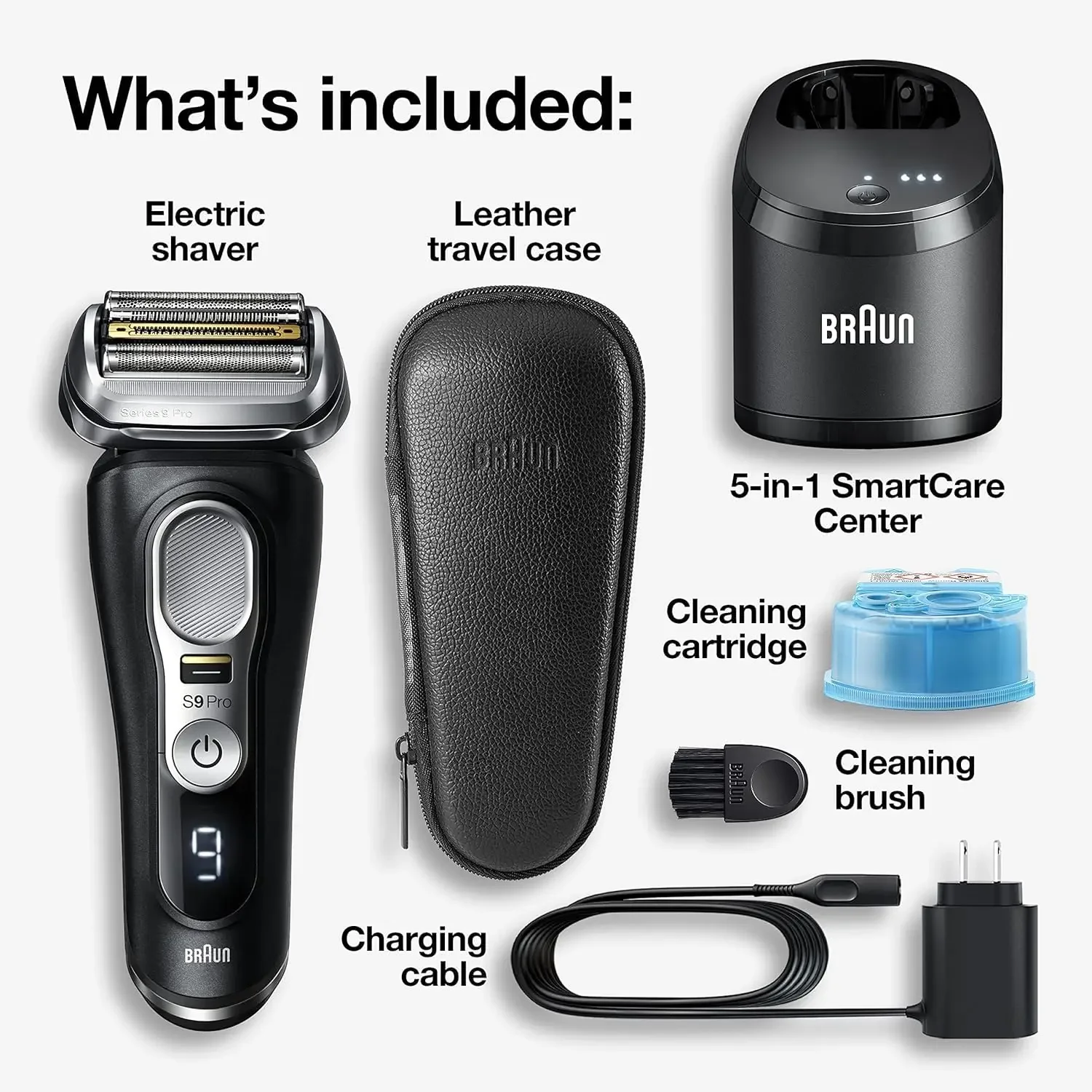 Electric Razor,Waterproof Foil Shaver for Men,Series 9 Pro 9460cc,Wet & Dry Shave,w/ProLift Beard Trimmer for Grooming,5-in-1