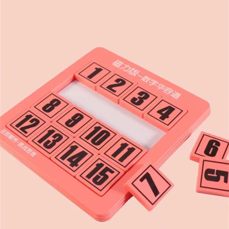 New Magnetic Board Digital Sliding Puzzle Klotski Chessboard Math Puzzle Top Brain Training Decompression Appliance Gift