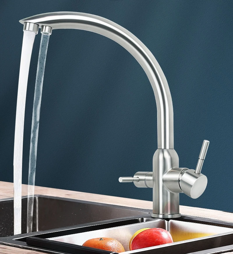 rubinetti-da-cucina-per-acqua-potabile-spazzolata-rubinetto-con-filtro-per-acqua-pura-girevole-in-acciaio-inossidabile-miscelatore-per-purificazione-dell'acqua-a-doppia-maniglia