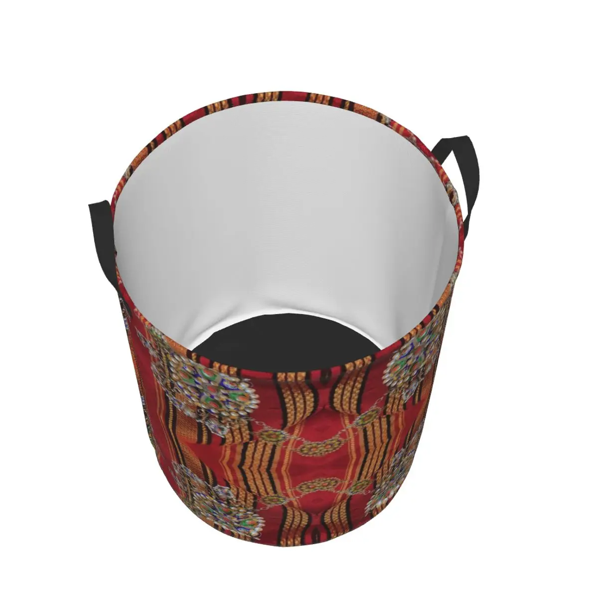 Custom Amazigh Kabyle Jewelry Laundry Basket Africa Berber Ethnic Style Clothes Hamper for Nursery Kids Toys Storage Bag