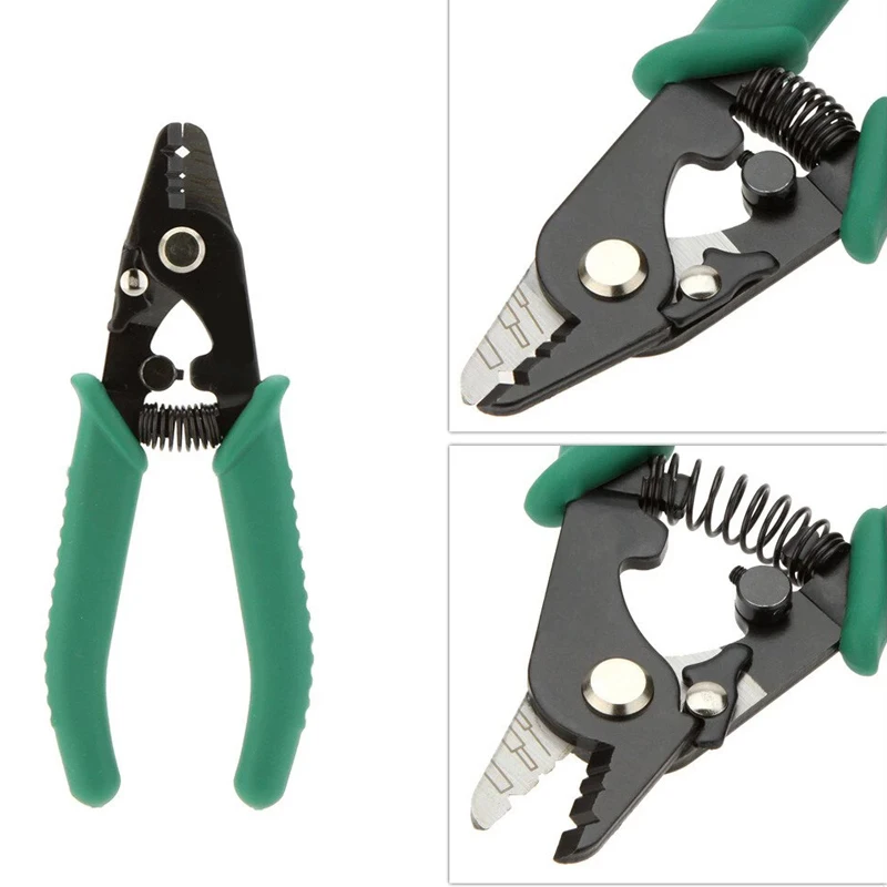 Fiber Stripping Pliers 8PK-326 Tri-Hole Clamp Fiber Optical Wire Stripper FTTH Tool SM FIber Cable Wire Strippers Free Shipping