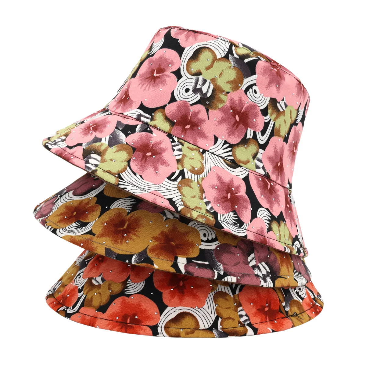chapeus-de-balde-com-estampa-floral-e-diamante-para-mulheres-protetor-solar-de-verao-panama-praia-viagem-pesca-guarda-sol-chapeu-de-pescador-ao-ar-livre