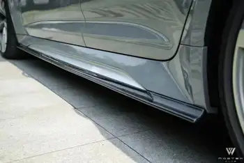 適用於Audi RS6 RS7 C8 2019-2025 的汽車側裙延伸唇擾流板車身套件側門保險桿唇保護器 8 最佳銷售 奧迪RS6車身套件 - №6