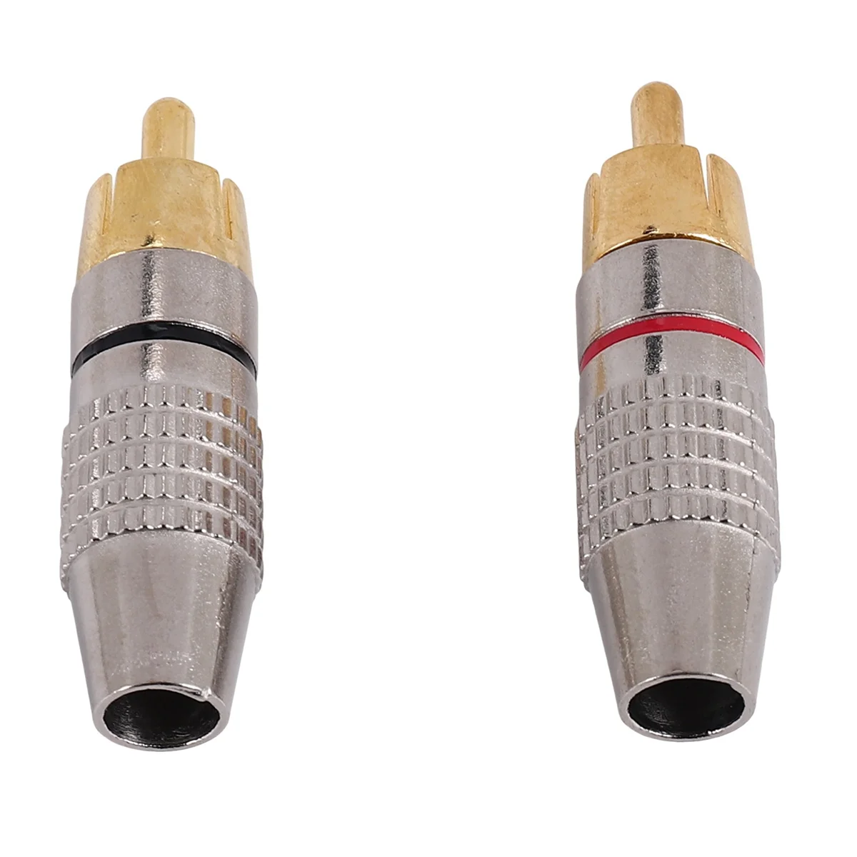 WHQT 20 Pcs RCA Plug Audio Video Locking Cable Connector Gold Plated