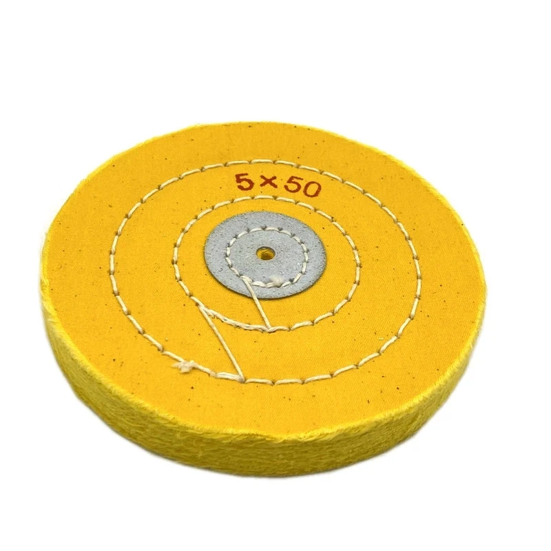 

1pc Dental 5"×50 Buffing Wheel 4mm Inner Hole Cotton Polishing Cloth Buffing 50 Layers Jewelry Mirror Polish Abrasive Tools