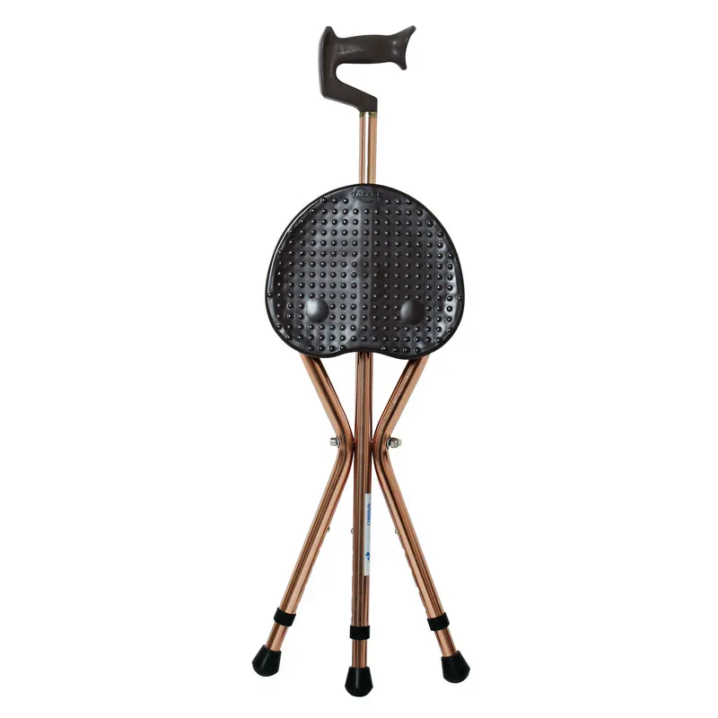 

Elderly crutch stool aluminum alloy thickened adjustable height, lightweight and stable three legged crutch