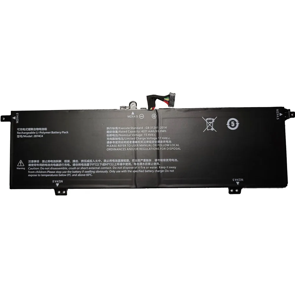 2874C4 15.4V 65Wh 4221mAh Laptop Battery For T-BOOK 14 Series