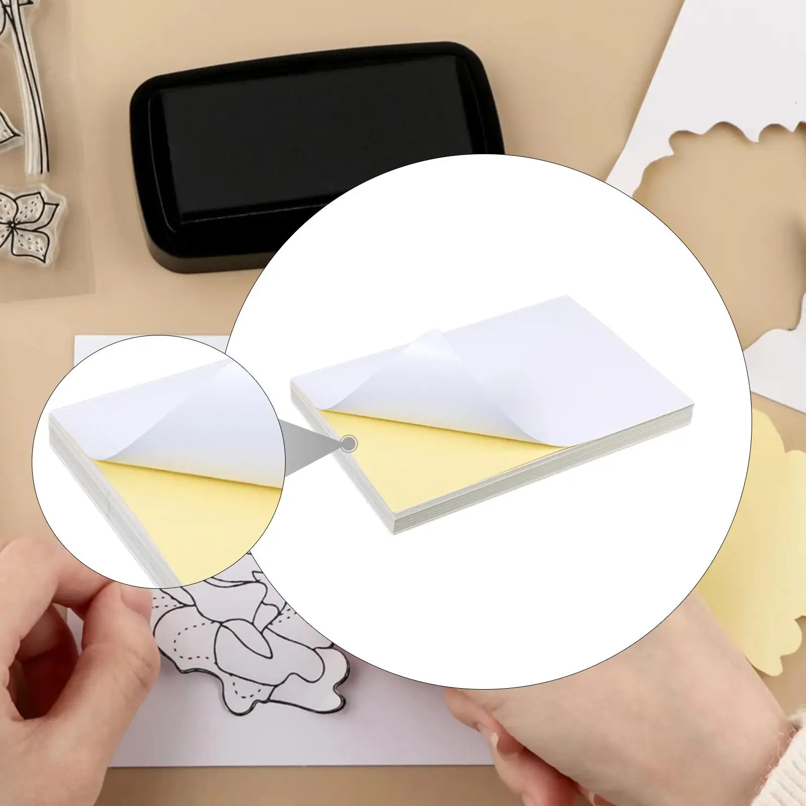 

Rectangle Crafting Masking Paper Low Tack Sticky Film for Napkins Paper Decoupage and Scrapbooking Cards Mask Designs