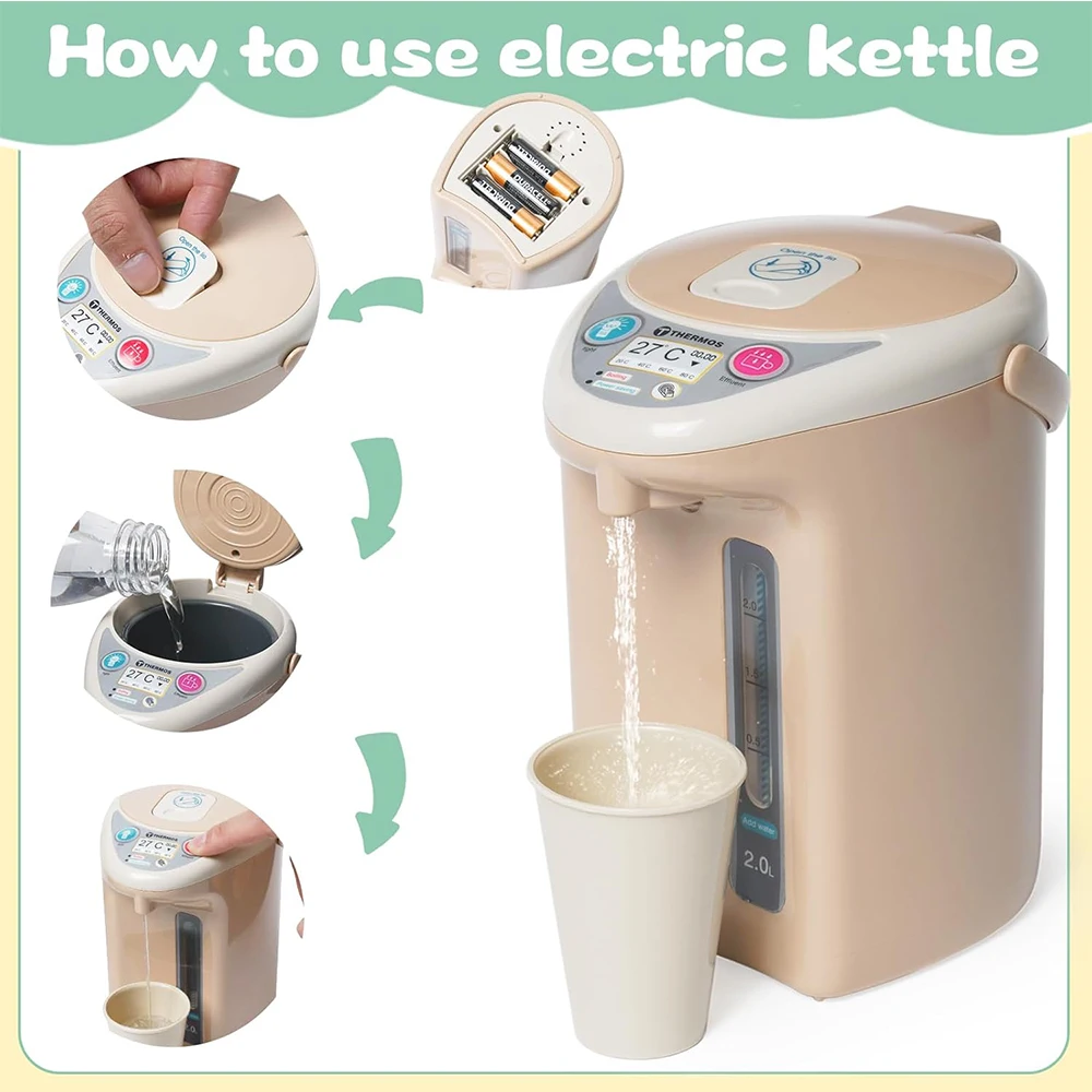 Eletrodomésticos de cozinha brinquedo para crianças cozinha fingir jogar brinquedo conjunto cozinha com cafeteira liquidificador máquina café expresso água dispe