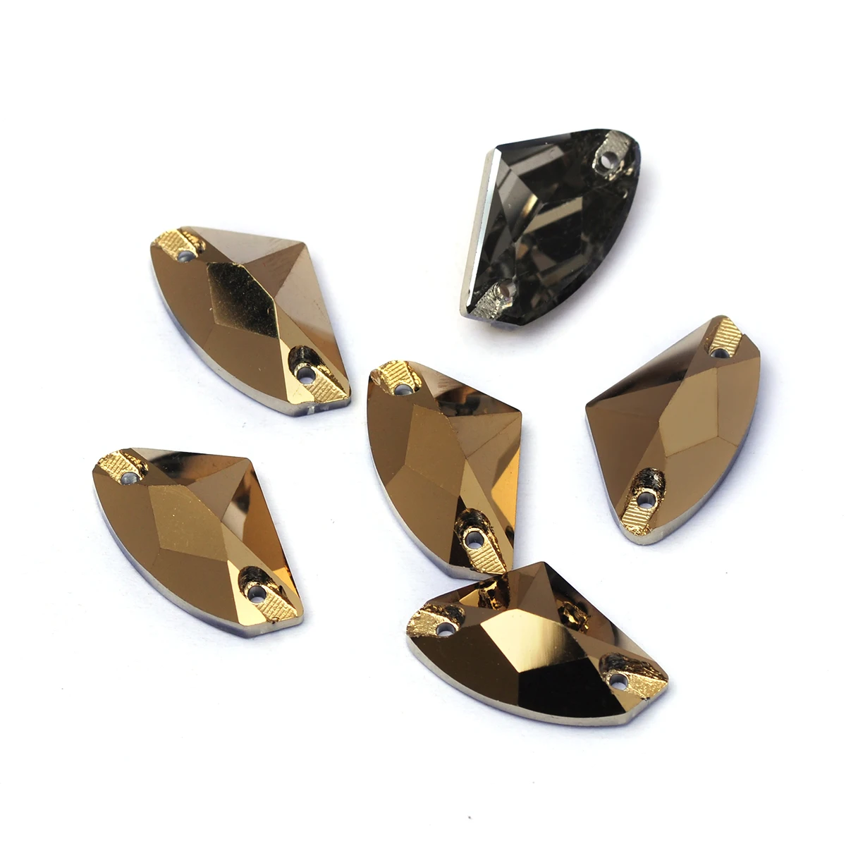 PUBRILEX Aurum All Shapes Aufnähbare Strasssteine Großhandel Neue Nähsteine mit abgeschrägten Kanten für Kleidungs- und Schmuckdekoration – Detail 9