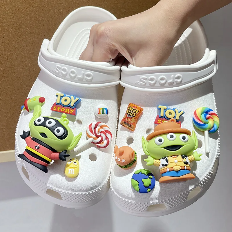 Cartoon Alien cave shoes accessories DIY decorative accessories cute monster shoes buckle accessories set