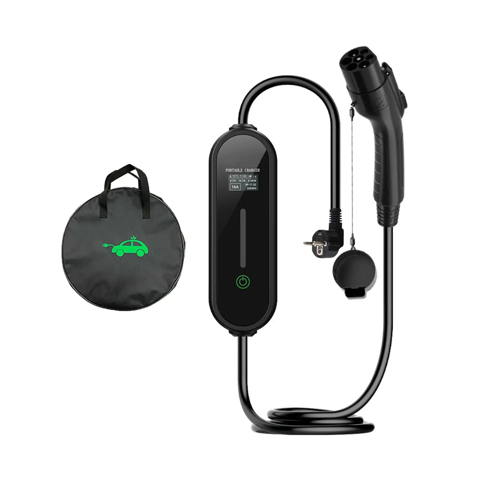 

EV Charger Output Voltage AC230V Low Consumption LED Display Indoor Outdoor Electric Car Charger Wall Charging Station EU