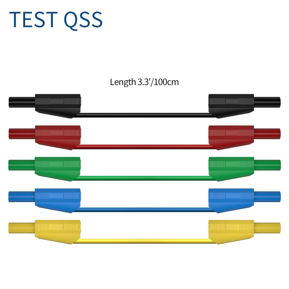 Imagem -04 - Qss-dual Multímetro Test Leads Totalmente Isolado Segurança Encoberto Empilhável Segurança Banana Plug Q.70021 mm 1m Peças