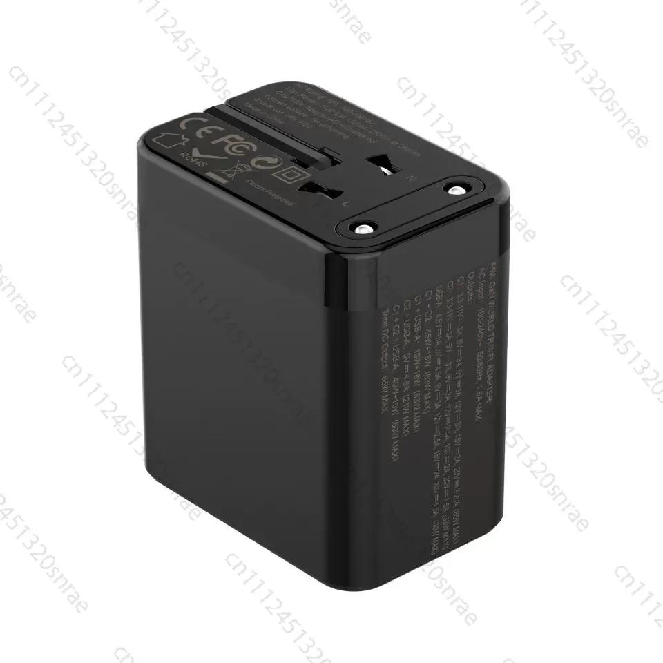 Mini PD65W Super Fast Charging Charger Multi-country Plug Conversion Charging Head