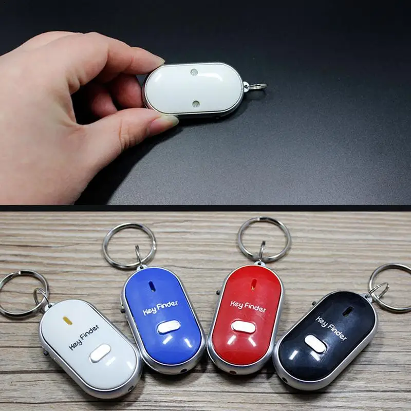 Key Finder Anti-loss Remote Control Tracker Phone Finder Whistle Induction With LED Indicator Anti-lost Alarm Tag Wireless