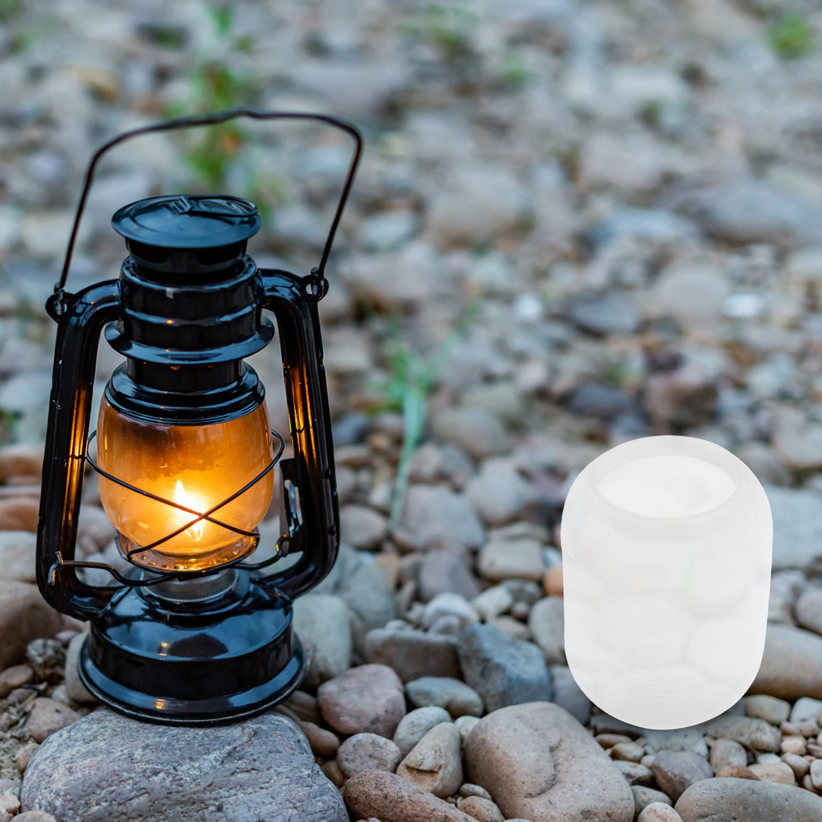 1 set Camping Lamp Shade Retro Japanese Tent Lantern Cover Silicone Collapsible Solar Light Shades Emergency Outdoor Hanging