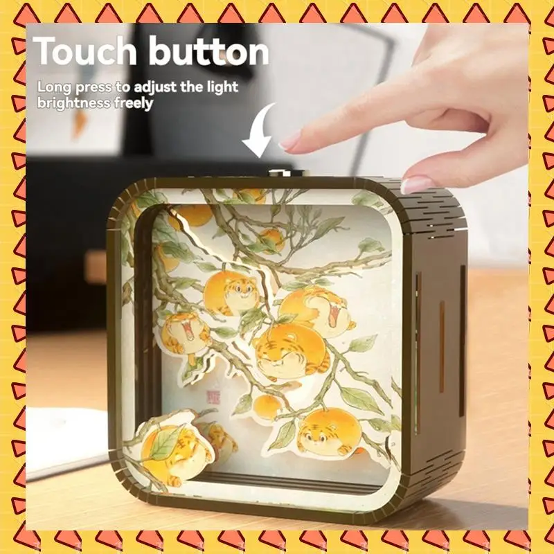 

A008 Nightlight Gifts Hand Touch Cartoon DIY Wooden Stereo Atmosphere Lights Graduation Season Gifts