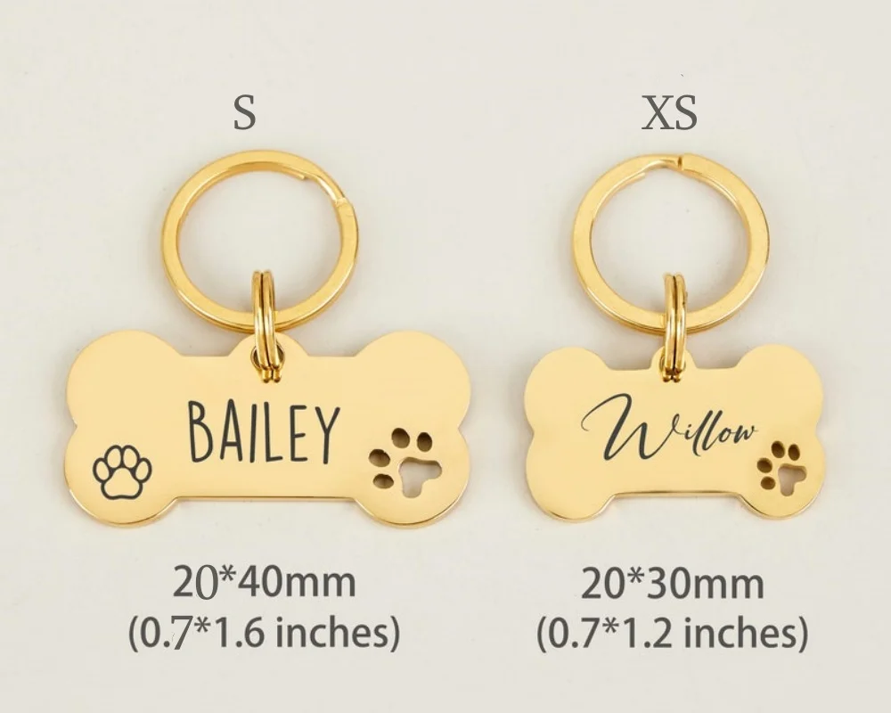 العظام الفولاذ المقاوم للصدأ معرف الكلب العلامة مخصص محفورة مع اسم شعار شخصي الأسود الحيوانات الأليفة هدية تذكارية طوق دائم تذكار #4