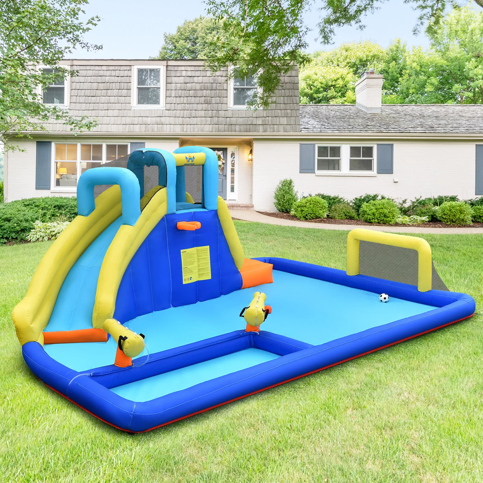 Bountech aufblasbare Wasser rutsche Klettern Bounce House Splash Pool mit 735W Gebläse