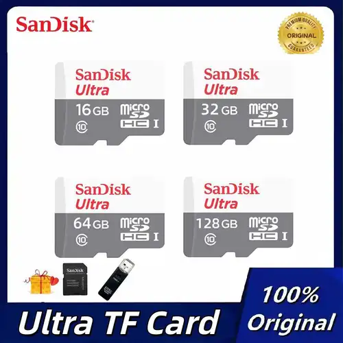 Imagen 1 del producto Original Sandisk Ultra Micro TF SD 128GB 32GB 64GB 32GB 16GB 8GB TF tarjeta Flash tarjeta de memoria Clase 10 para teléfono