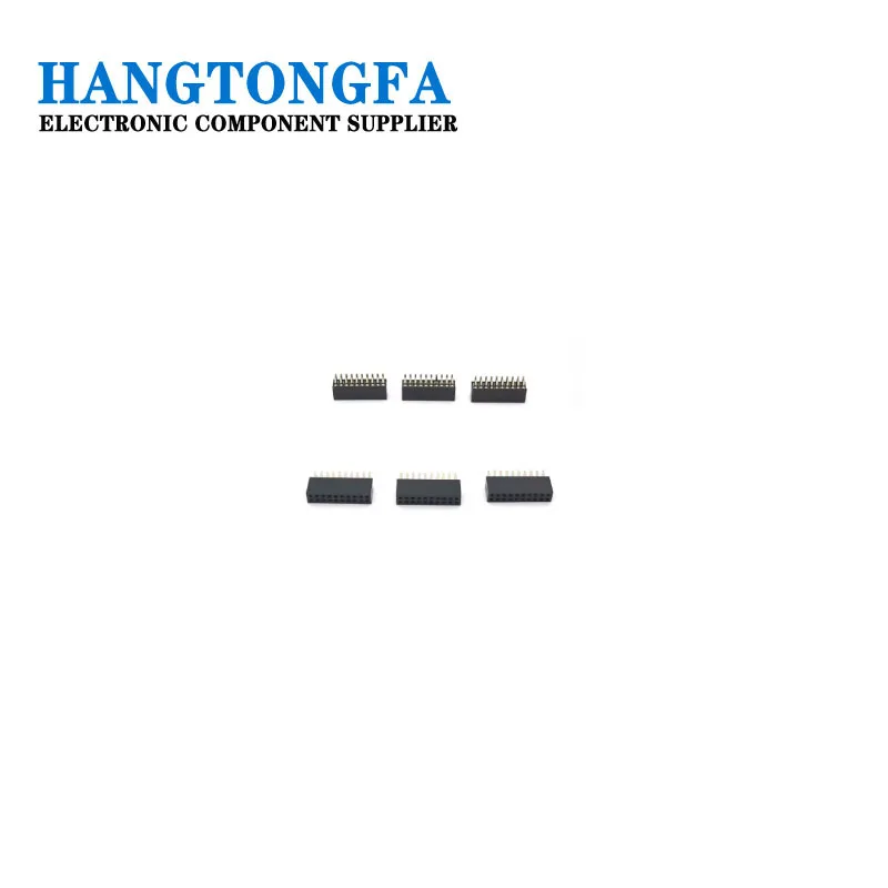 10pcs/lot Double row 2*10P female seat spacing 1.27mm socket 20pin straight needle Female Header connector