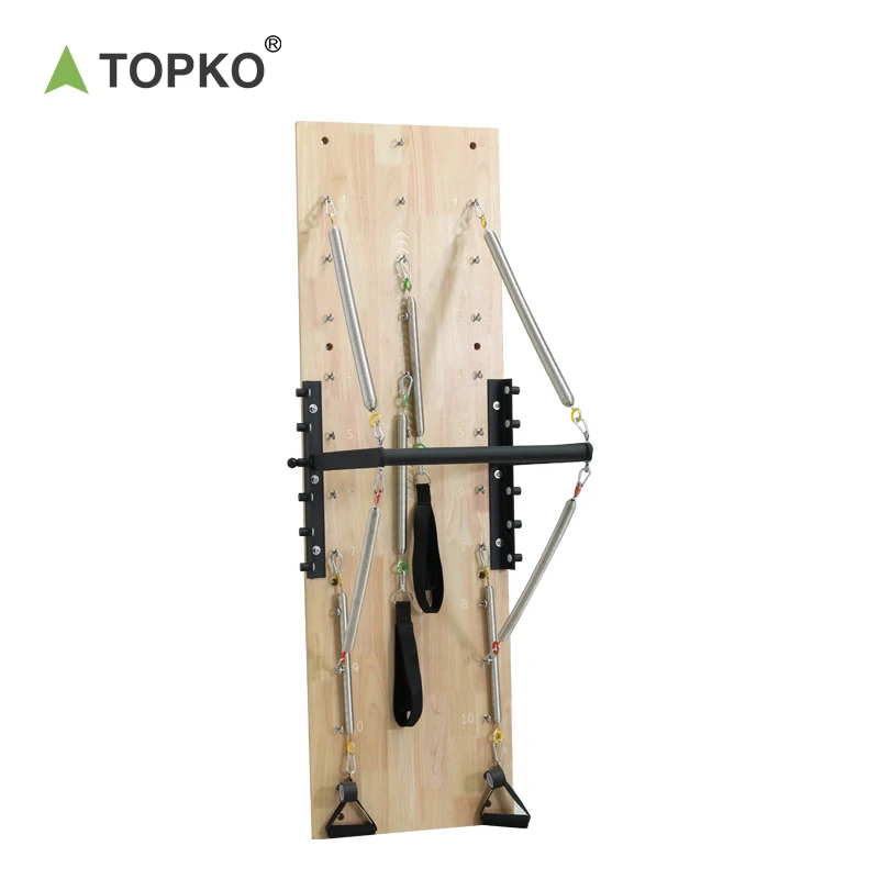 TOPKO Multi-functional pilates reformer wood yoga training equipment   machine