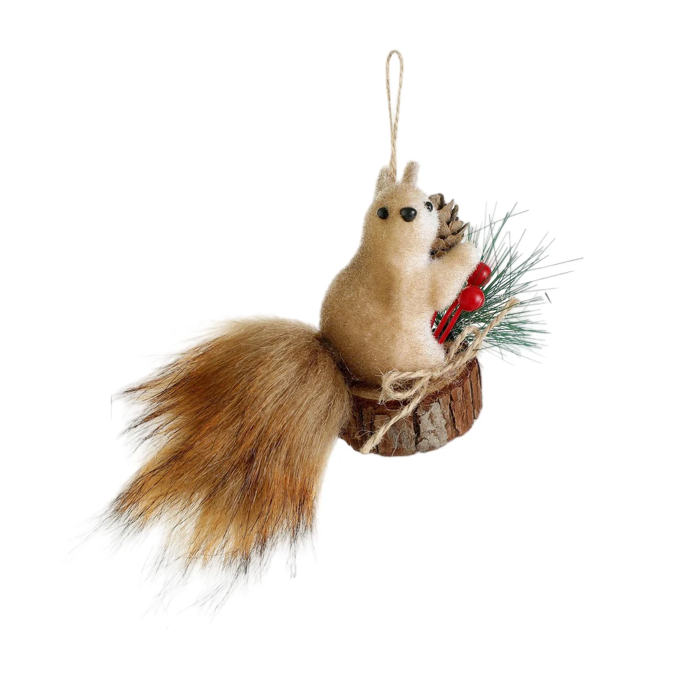Weihnachten Simulation Eichhörnchen Anhänger Puppe Dekoration Weihnachten Baum Ornamente Hause Handwerk Liefert Weihnachten Dekorationen