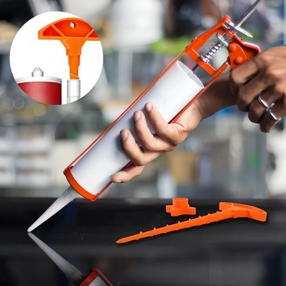 Multifunctional Sealant Nozzle Cleaner and Cap to Prevent Quick Drying of Core Pipes Standard Size for Glass Glue Handy DIY Tool