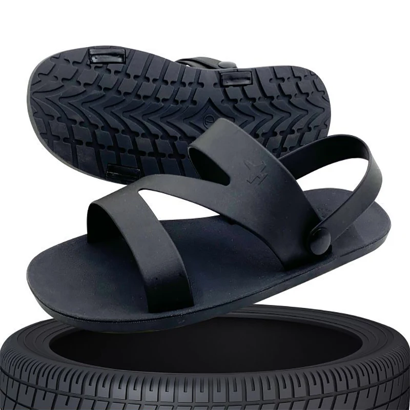 2024 Sandals for Men Soft Tires Rubber Flip Flops Summer Fashion Breathable Casual Shoes Men