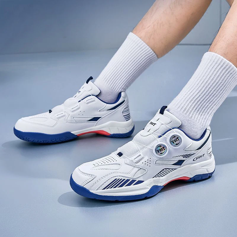 Double Spin Buckle Sports Shoes Anti-slip Tennis Shoes Race Training Badminton Shoes Men's and Women's Table Tennis Shoes