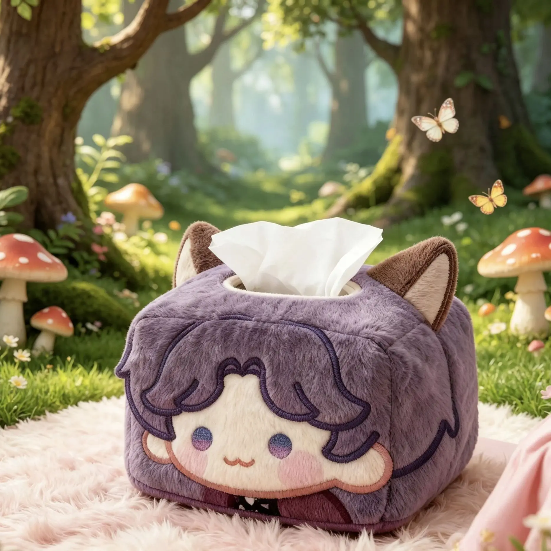 Cosplay Love and Deepspace Rafayel Plush Tissue Box Desktop Decoration Decoration Gifts Official Anime Collection Halloween Gift view 3