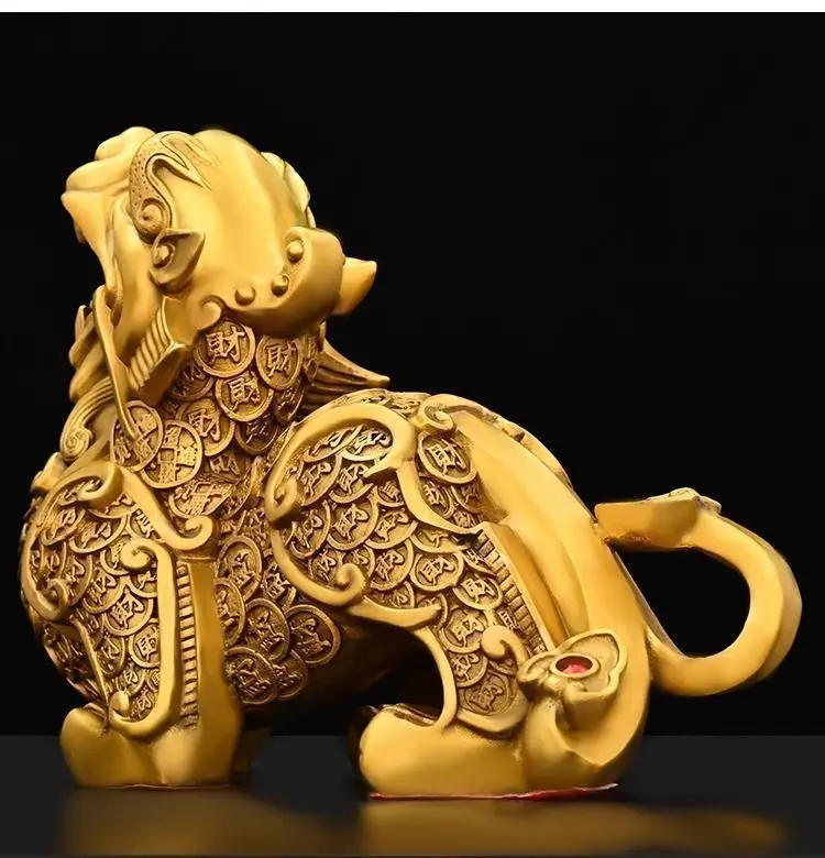 1pairs النحاس الشجاعة الثروة الحلي متجر جديد افتتاح ديكور غرفة المعيشة المنزلي الحرف #4