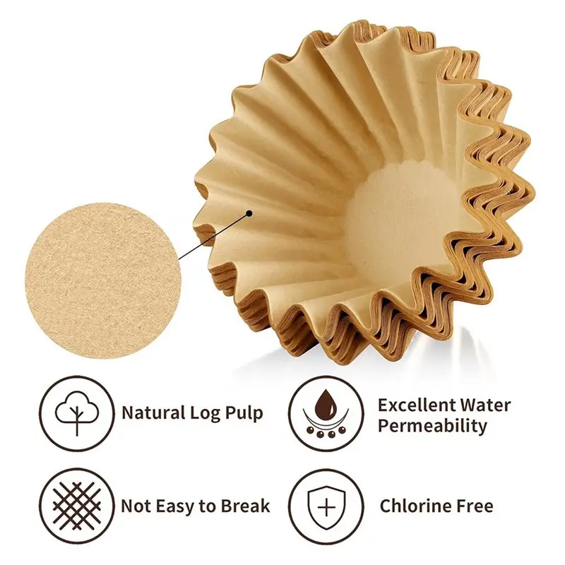 ABRN-For Farberware 4Cup Coffee Percolator Replacement- 100 Pcs Perforated Unbleached Filter Paper, For Farberware Coffee Filter