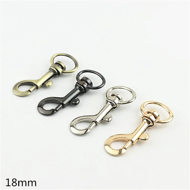 

18mm Metal Lobster Clasp Bag Strap Swivel Buckles Dog Collar Snap Hook Dog Collar Connect Buckle Keychain Carabiner