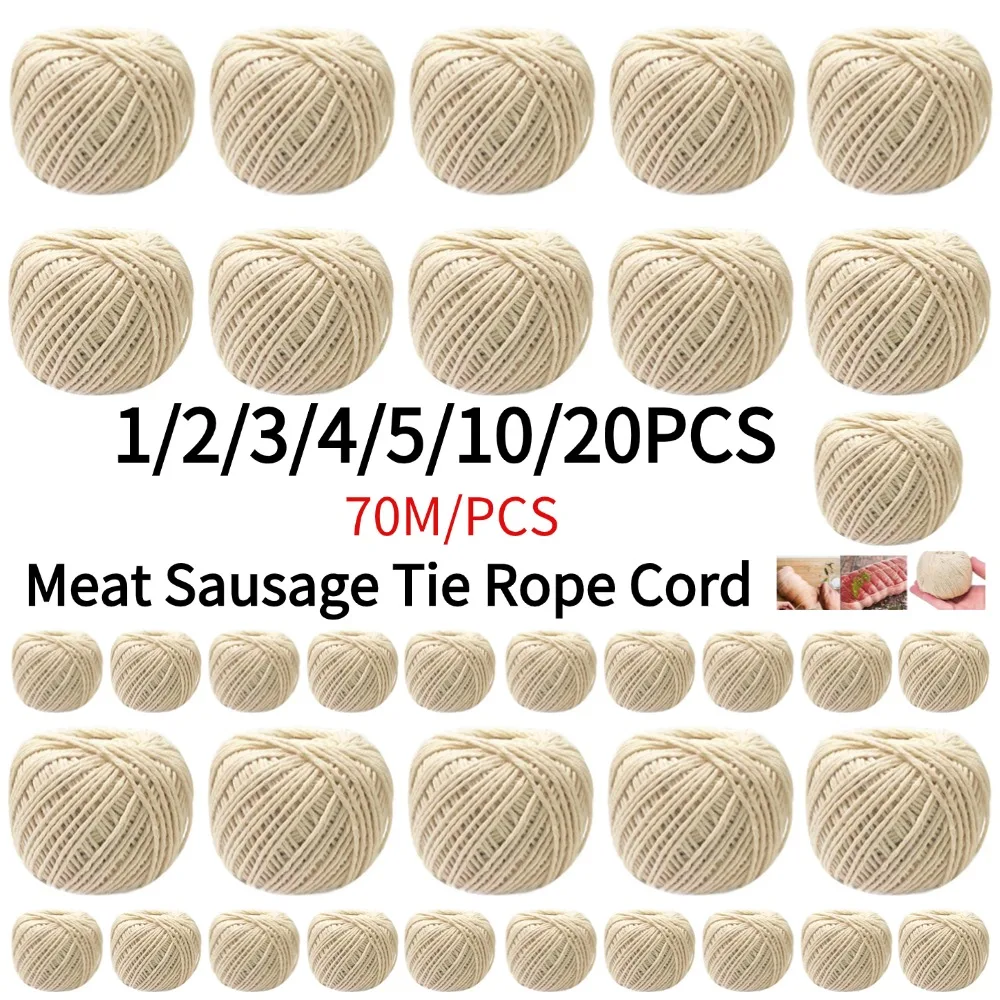 1/2/3/4/5/10/20 piezas herramientas de cocina hilo de algodón de carnicero preparación de carne trussing pavo cuerdas de barbacoa carne salchicha atar cuerda