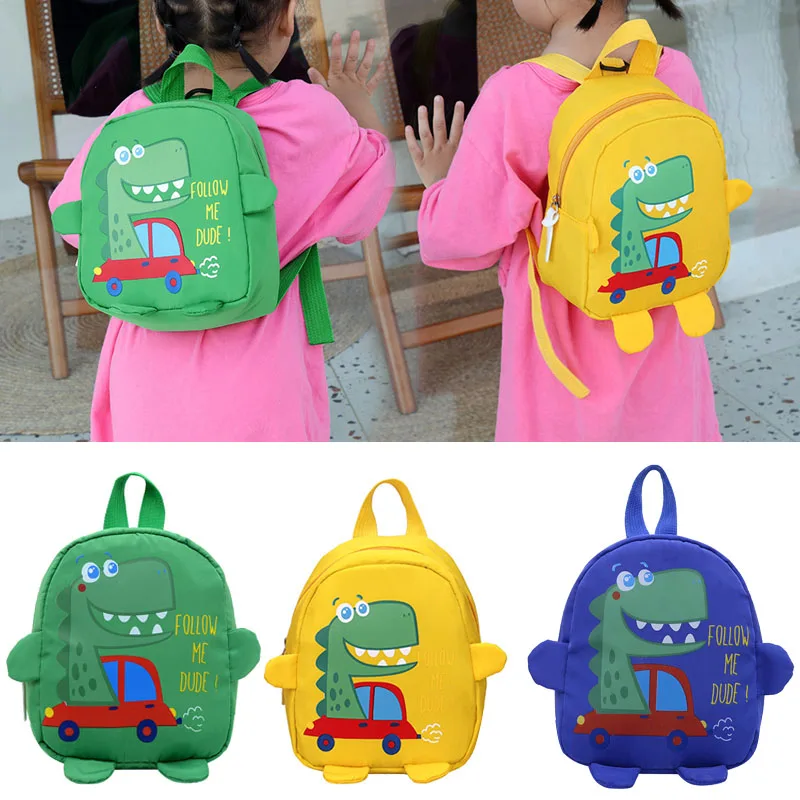 Cute Children Bag Cartoon Dinosaur Kids School Bags Kindergarten Preschool Outdoor Travel Backpack for Boys Girls Anti-lost