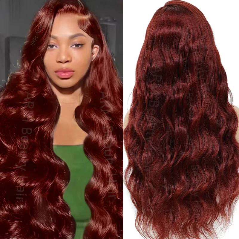 

180 Density Reddish Brown 13x6 HD Lace Front Wigs Human Hair 30 36 Inch Human Hair Wig Pre Plucked Body Wave HD Lace Frontal Wig