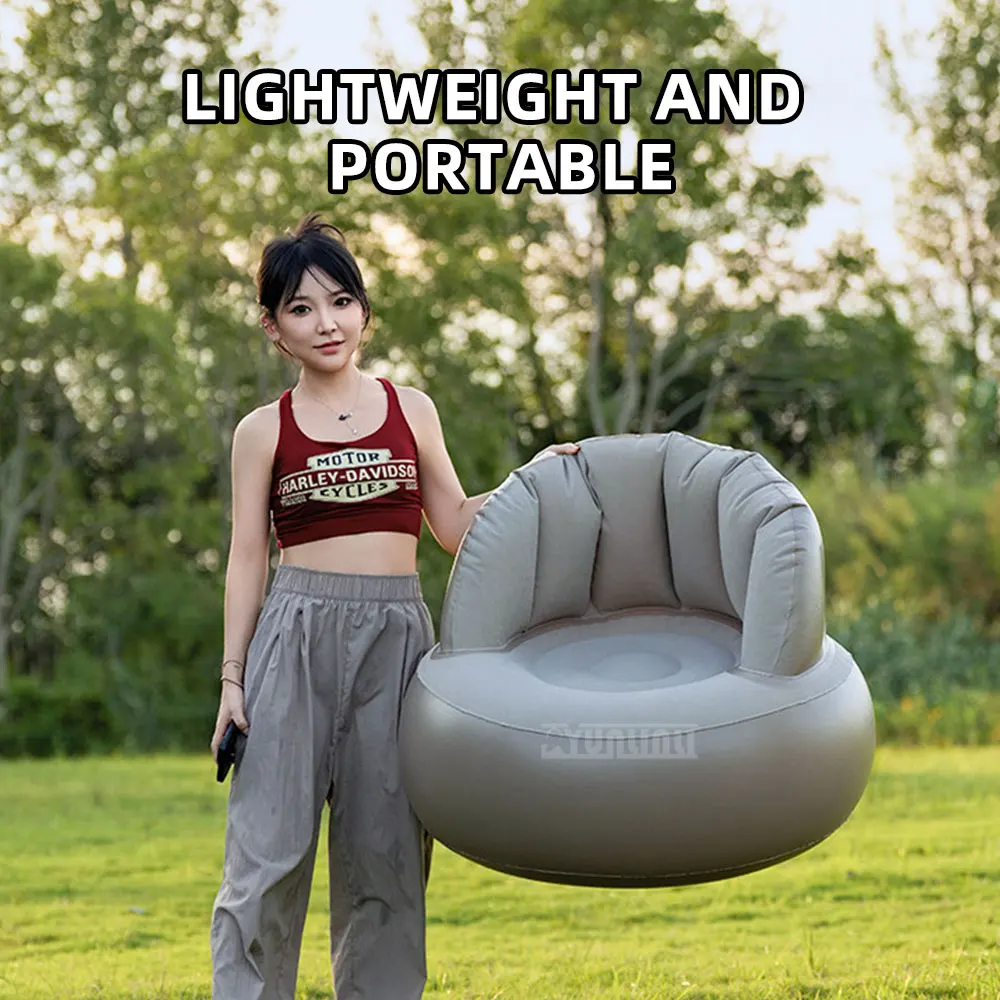 Self-Inflating Sofa Outdoor Camping Folding Inflatable Lounger Single-Person Portable Air Mattress