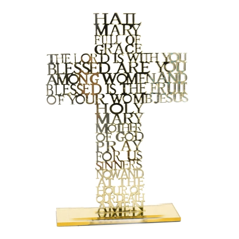 21cm Acrylic Religious Scriptures for Cross Jesus Christ Catholic Bible Church Prayer Home Chapel Decoration