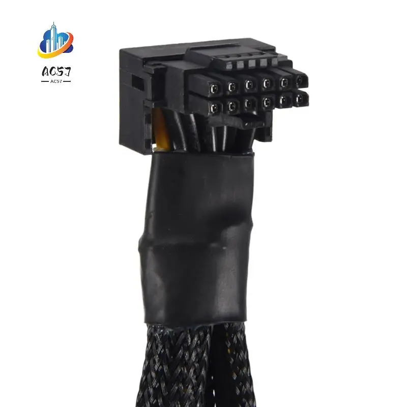 AC57-1 PCS 4X8pin PCI-E To 16Pin(12+4) PCI-E 5.0 12VHPWR Connector 90-Degree Elbow Cable P8X4 To 16PIN-B