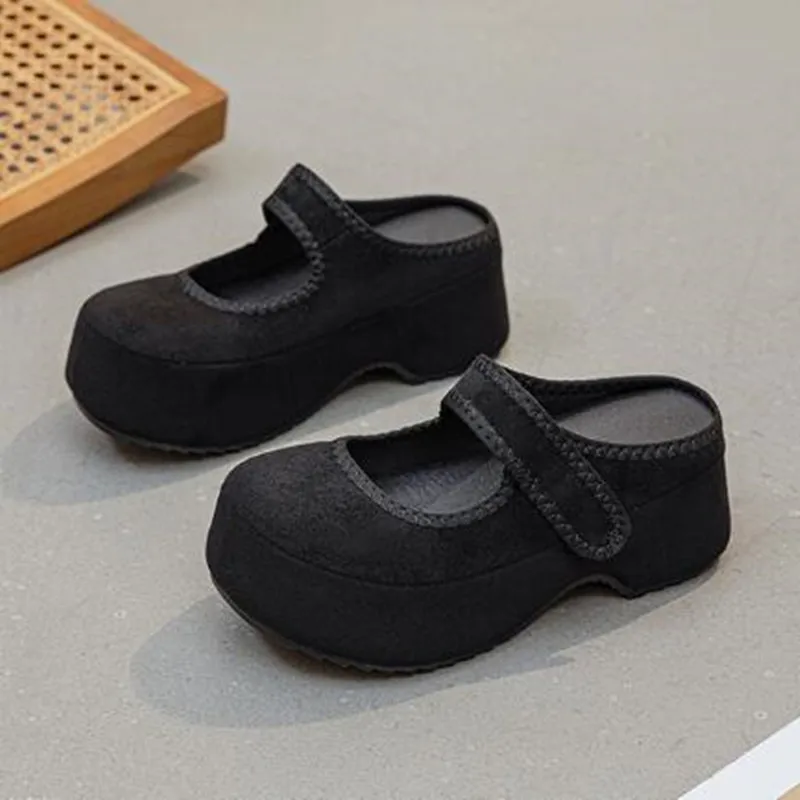 

7cm 2026 Genuine Leather Suede Women Loafers Comfortable Slip on Women Shoes Summer Platform Wedge Sneakers Moccassin Slippers