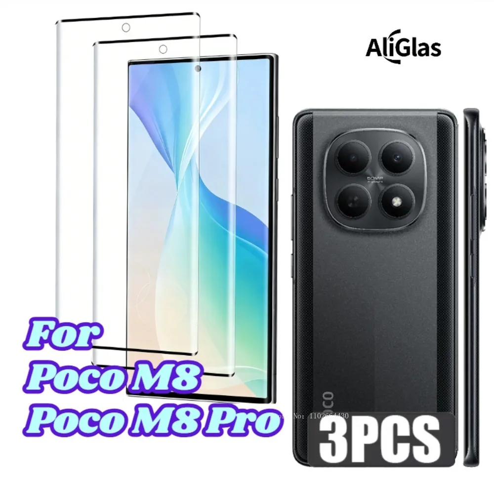 

3 упаковки защитной пленки высокой четкости для Xiaomi Poco M8, защитная пленка для экрана для серии Poco M8, закаленная пленка 9H с защитой от царапин