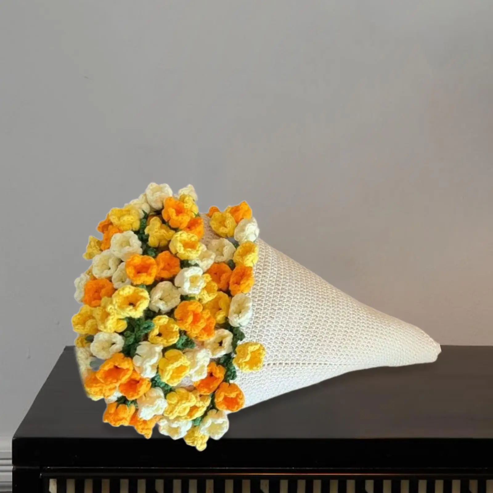 Bouquet Blanket Flower Blanket Handmade 23.62inch Hand Knitting for Valentine's