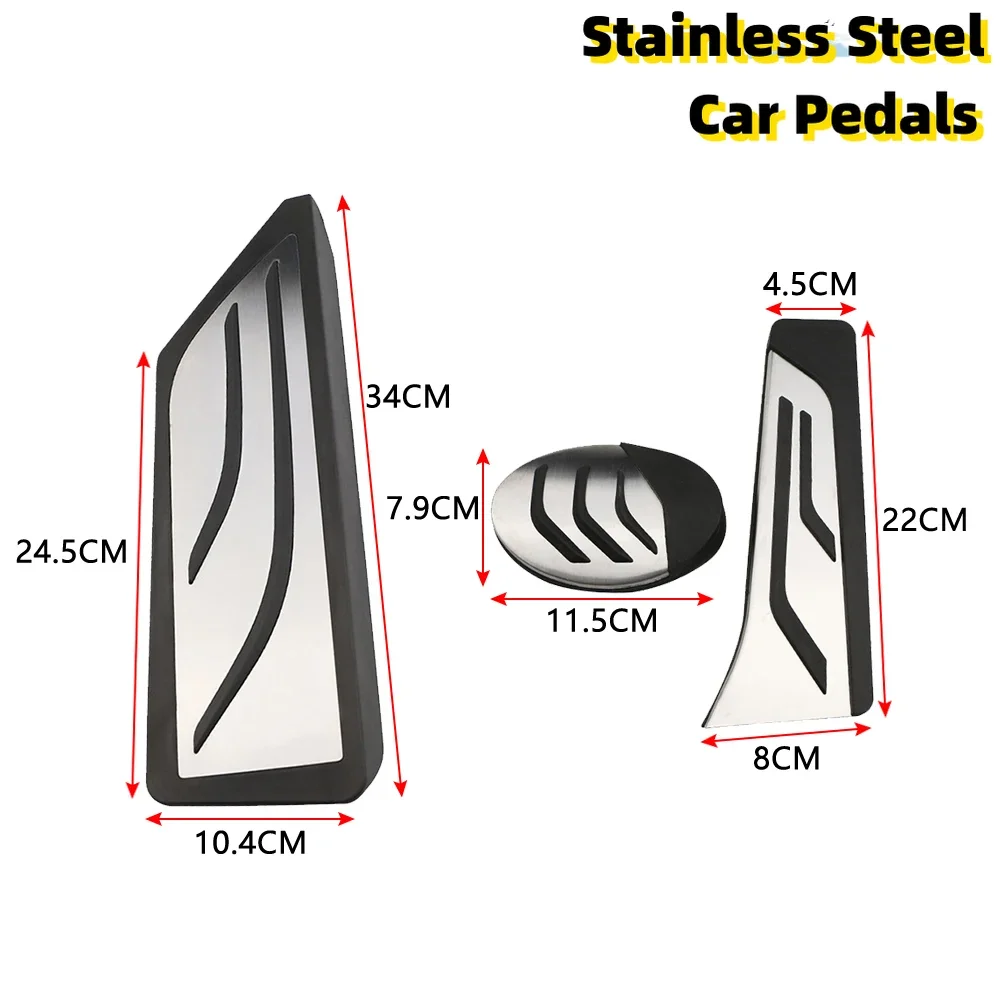 Cubierta de pedales de coche para BMW X1 X2 F48 F39 F45 F46 F40 LHD cubierta de almohadilla de Pedal de reposapiés 216i 218i 220i 216d 218d 220d Active Gran Tourer